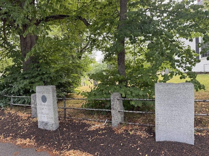 First Church of Marshfield Marker. Click for full size. First Church of Marshfield Marker image. Click for full size.