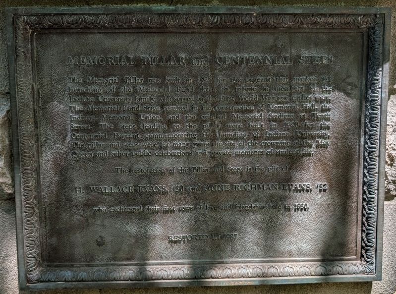 Memorial Pillar and Centennial Steps Marker. Click for full size. Memorial Pillar and Centennial Steps Marker image. Click for full size.