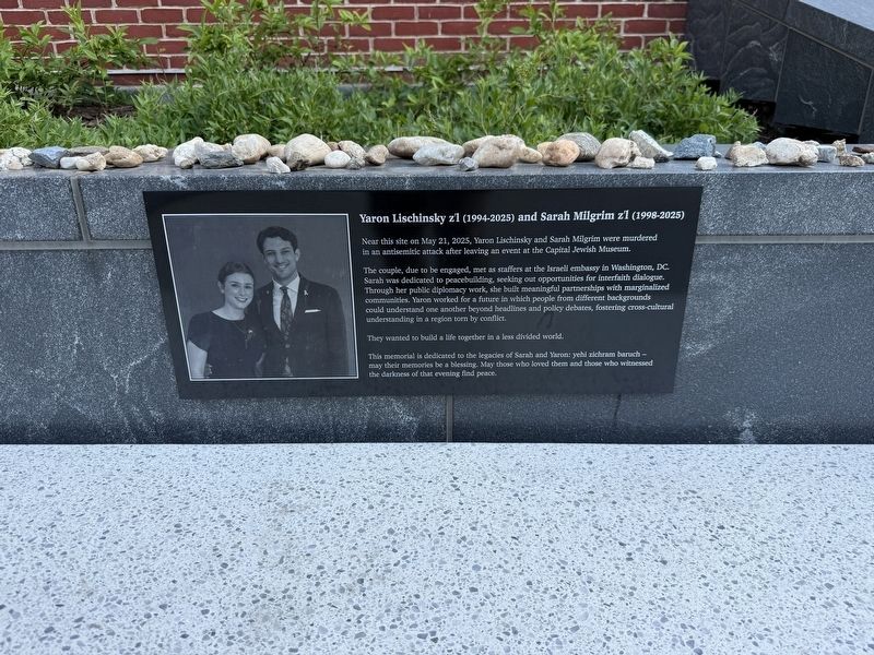 Yaron Lischinsky z'l (1994-2025) and Sarah Milgrim z'l (1998-2025) Marker. Click for full size. Yaron Lischinsky z'l (1994-2025) and Sarah Milgrim z'l (1998-2025) Marker image. Click for full size.