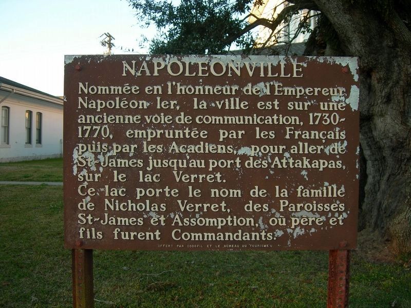 Napoleonville Marker. Click for full size. Napoleonville Marker image. Click for full size.