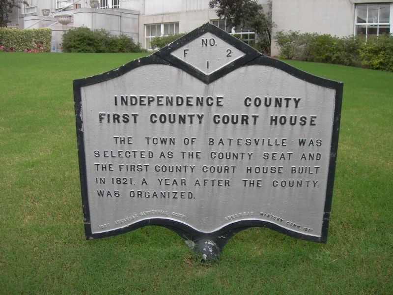 Independence County First County Court House Marker. Click for full size. Independence County First County Court House Marker image. Click for full size.