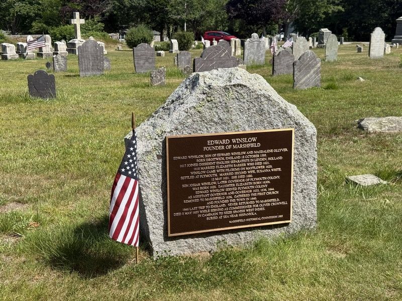 Edward Winslow Marker. Click for full size. Edward Winslow Marker image. Click for full size.