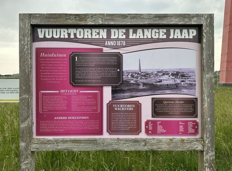 Vuurtoren de Lange Jaap / Lange Jaap Lighthouse Marker. Click for full size. Vuurtoren de Lange Jaap / Lange Jaap Lighthouse Marker image. Click for full size.