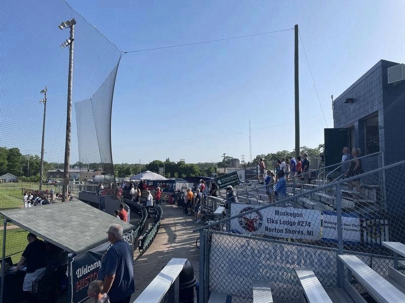 Interior of Marsh Field during a Muskegon Clippers game. Click for full size. Interior of Marsh Field during a Muskegon Clippers game image. Click for full size.