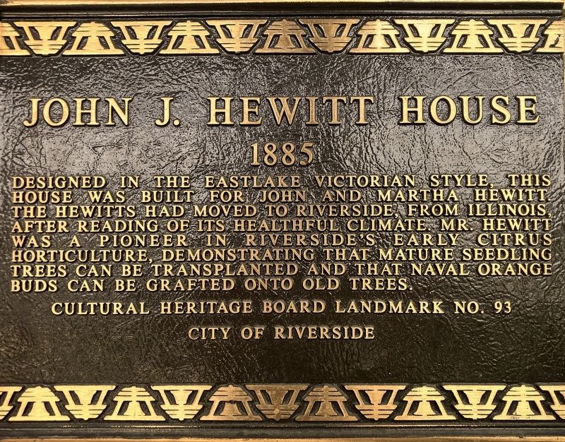 John J. Hewitt House Marker. Click for full size. John J. Hewitt House Marker image. Click for full size.