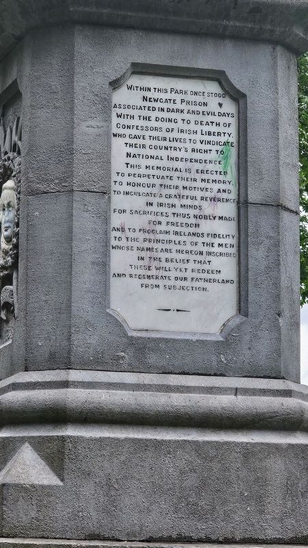 Éire 1798 Memorial Marker, Side One. Click for full size. Éire 1798 Memorial Marker, Side One image. Click for full size.