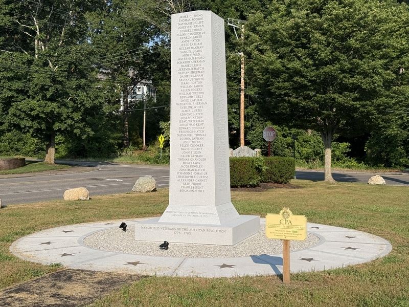 Marshfield Veterans of the American Revolution Marker image. Click for full size.