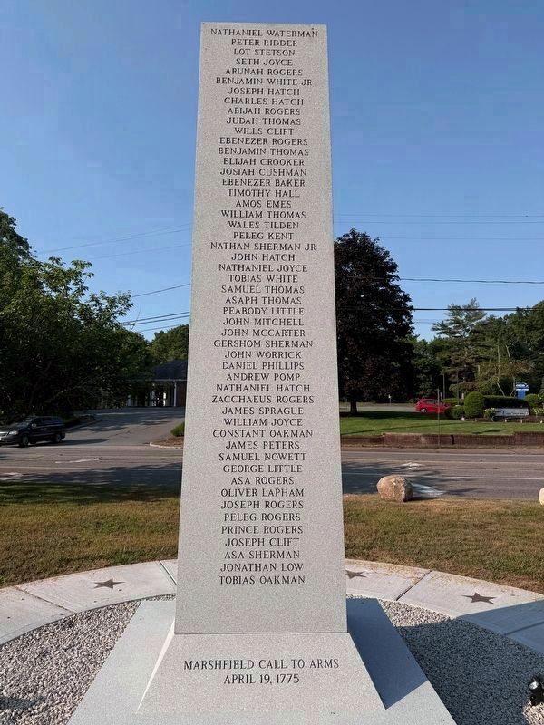 Marshfield Veterans of the American Revolution Marker image. Click for full size.