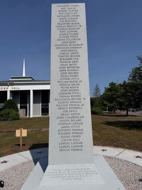 Marshfield Veterans of the American Revolution Marker image. Click for full size.