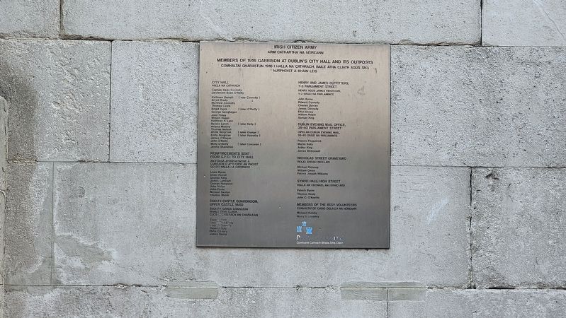 Irish Citizen Army / Arm Cathartha na h�ireann Marker image. Click for full size.