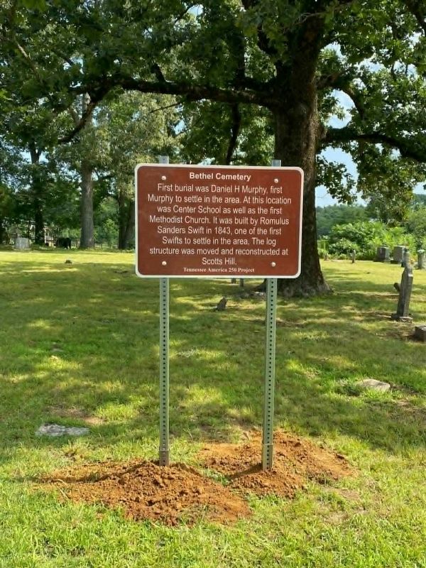 Bethel Cemetery Marker. Click for full size. Bethel Cemetery Marker image. Click for full size.