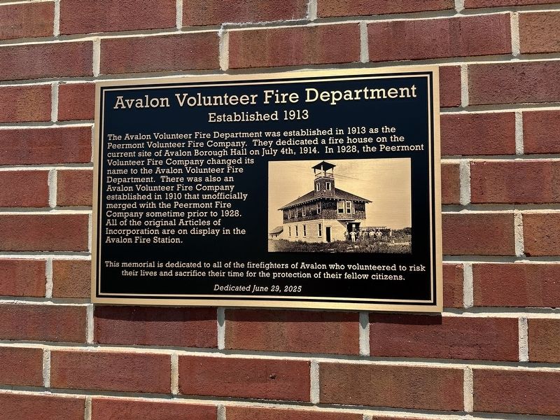 Avalon Volunteer Fire Department Marker. Click for full size. Avalon Volunteer Fire Department Marker image. Click for full size.