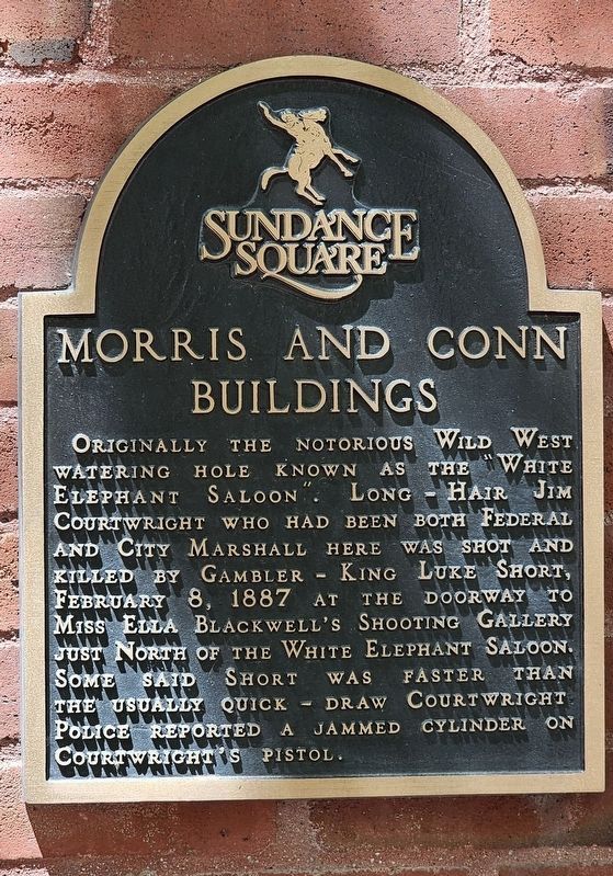 Morris and Conn Buildings Marker. Click for full size. Morris and Conn Buildings Marker image. Click for full size.