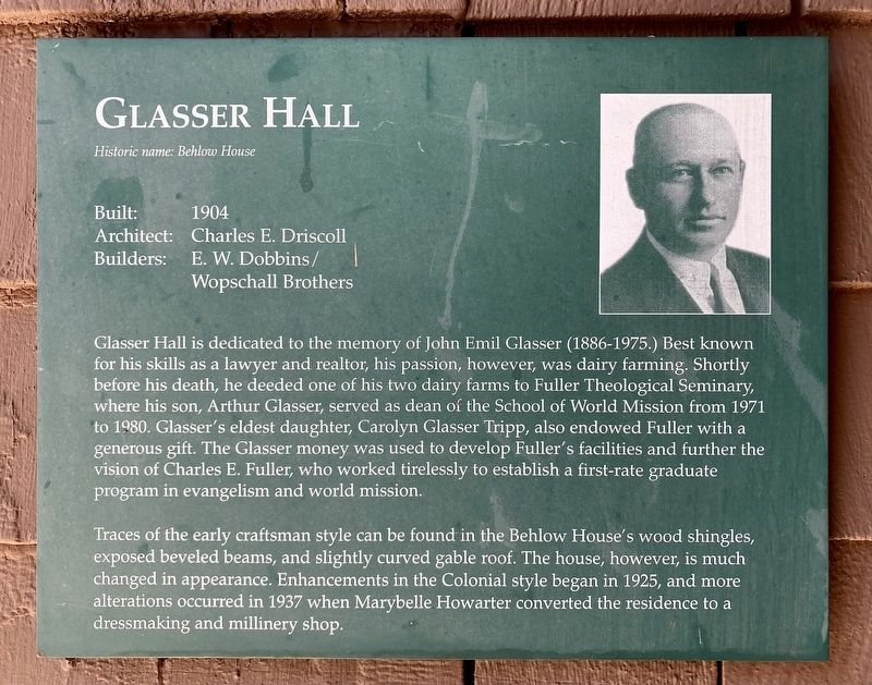 Behlow House Marker. Click for full size. Behlow House Marker image. Click for full size.