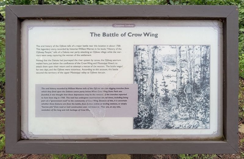 The Battle of Crow Wing Marker. Click for full size. The Battle of Crow Wing Marker image. Click for full size.