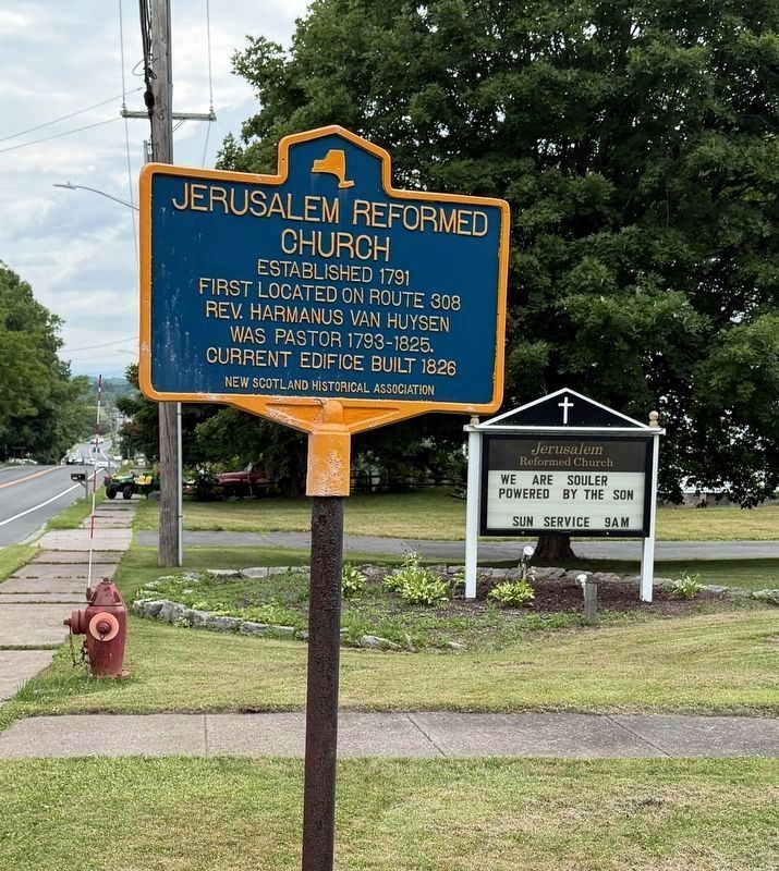 Jerusalem Reformed Church Marker and Church Sign. Click for full size. Jerusalem Reformed Church Marker and Church Sign image. Click for full size.