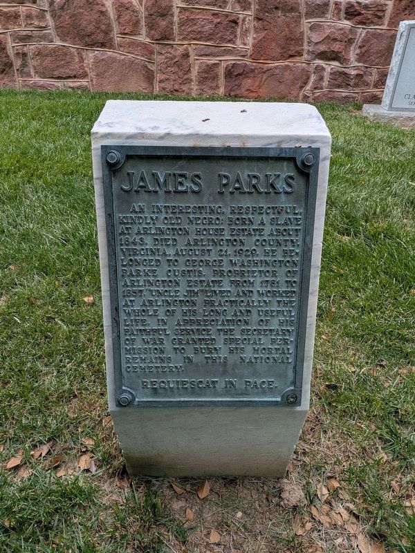 James Parks' Grave Marker. Click for full size. James Parks' Grave Marker image. Click for full size.