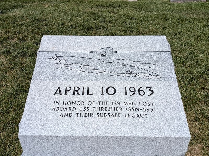 USS Thresher Memorial Marker. Click for full size. USS Thresher Memorial Marker image. Click for full size.