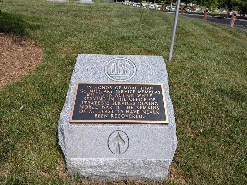 OSS Memorial Marker. Click for full size. OSS Memorial Marker image. Click for full size.