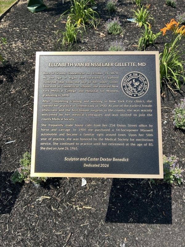 Elizabeth Van Rensselaer Gillette, MD Marker. Click for full size. Elizabeth Van Rensselaer Gillette, MD Marker image. Click for full size.