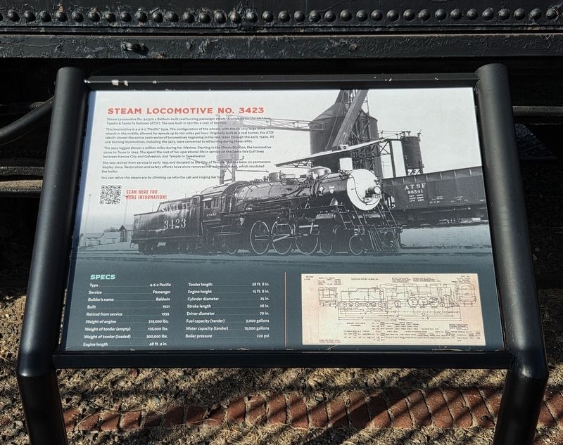 Steam Locomotive No. 3423 Marker. Click for full size. Steam Locomotive No. 3423 Marker image. Click for full size.