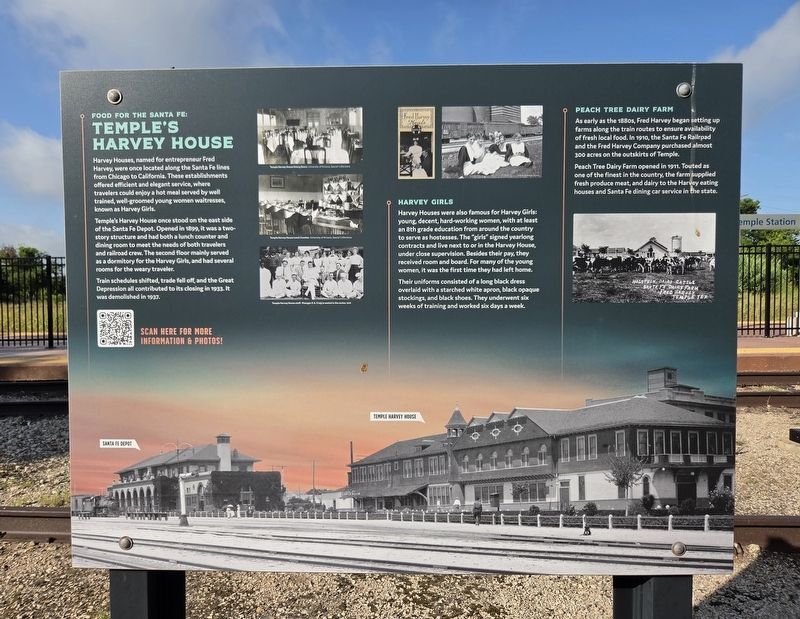 Temple's Harvey House Marker. Click for full size. Temple's Harvey House Marker image. Click for full size.