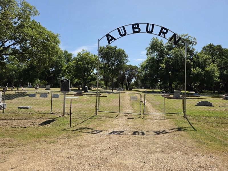 Auburn Cemetery Marker. Click for full size. Auburn Cemetery Marker image. Click for full size.