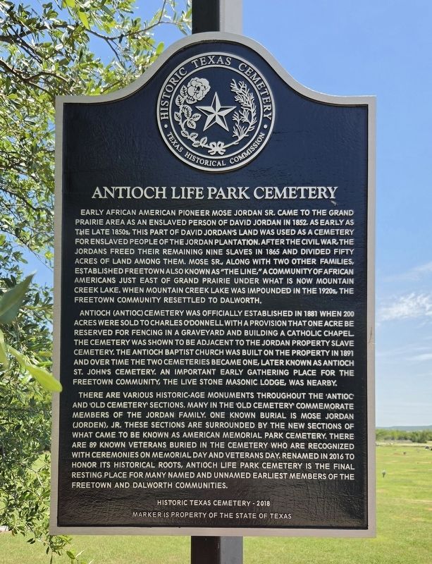 Antioch Life Park Cemetery Marker. Click for full size. Antioch Life Park Cemetery Marker image. Click for full size.
