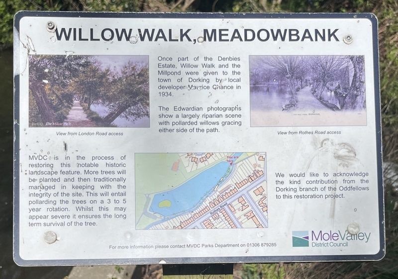 Willow Walk, Meadowbank Marker image. Click for full size.