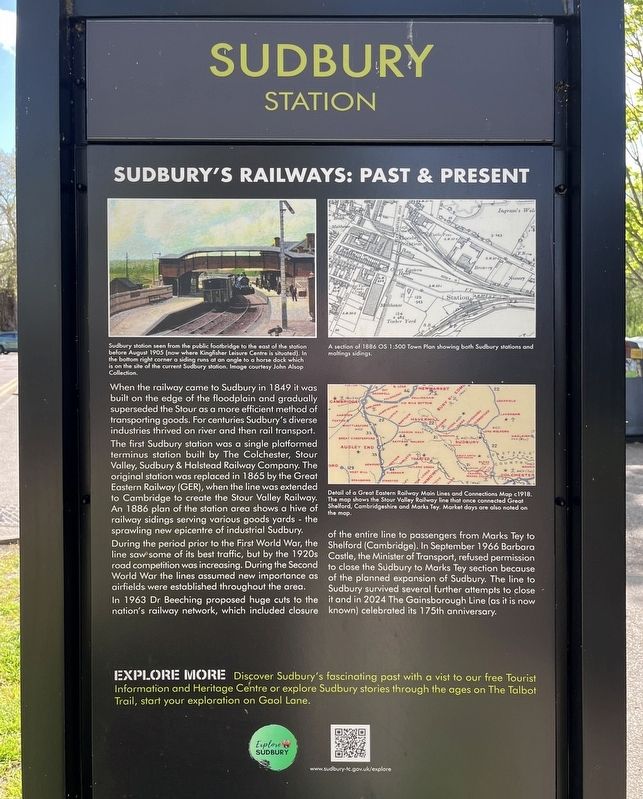 Sudbury Station Marker. Click for full size. Sudbury Station Marker image. Click for full size.