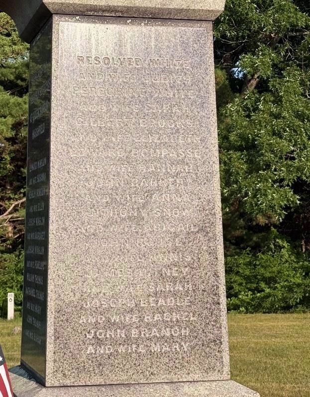 Early Settlers at Green Harbor Marshfield Marker. Click for full size. Early Settlers at Green Harbor Marshfield Marker image. Click for full size.