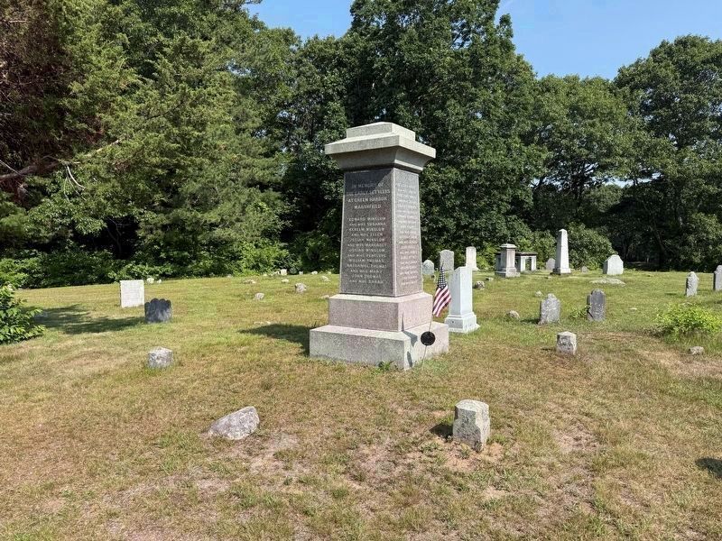 Early Settlers at Green Harbor Marshfield Marker. Click for full size. Early Settlers at Green Harbor Marshfield Marker image. Click for full size.