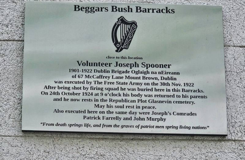 Beggars Bush Barracks Marker. Click for full size. Beggars Bush Barracks Marker image. Click for full size.