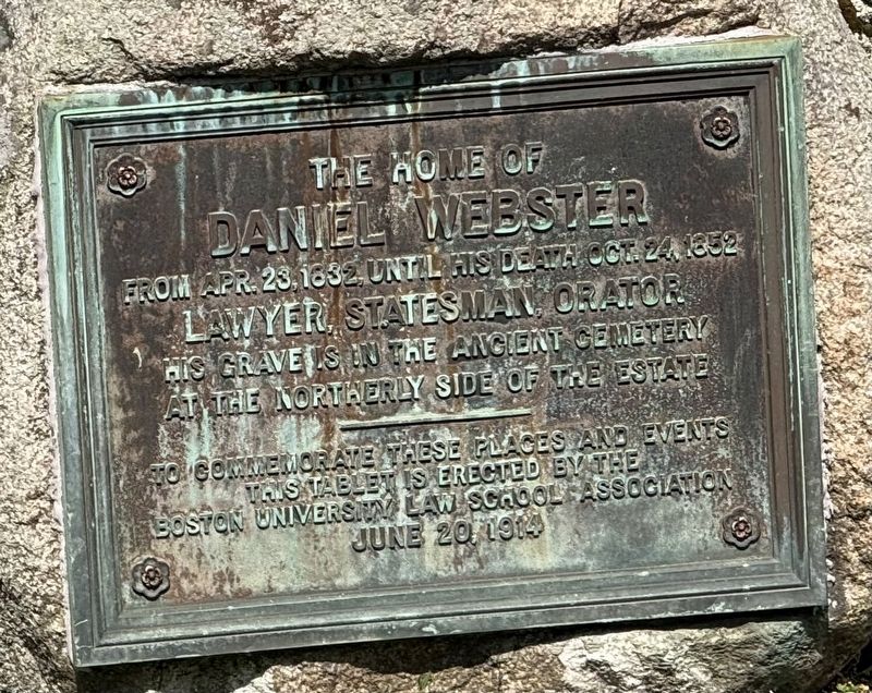 The Home of Daniel Webster Marker image. Click for full size.