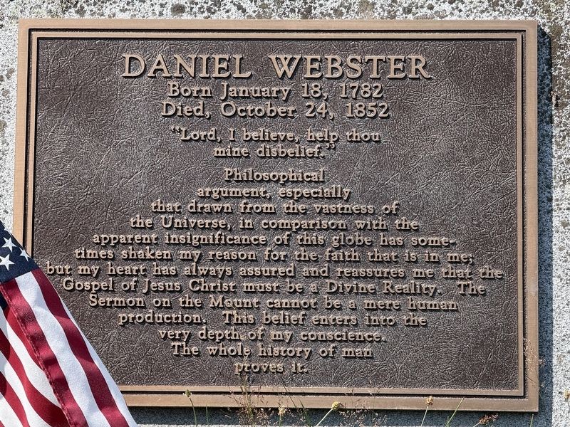 Daniel Webster Marker image. Click for full size.