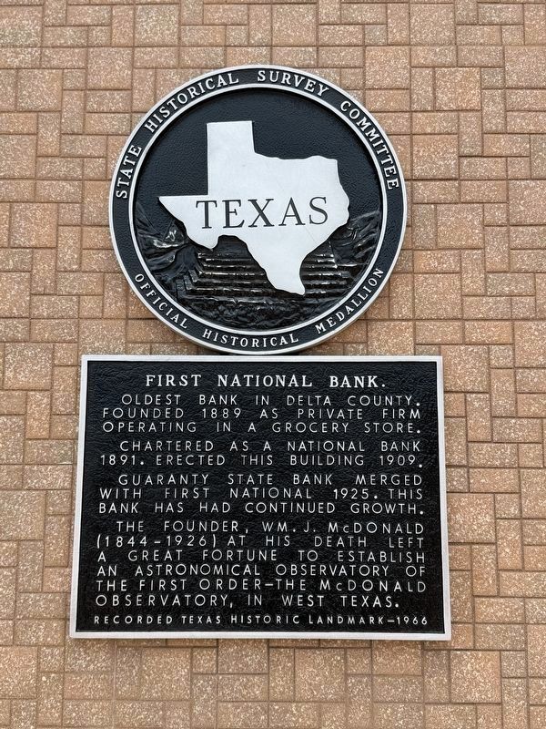 First National Bank Marker. Click for full size. First National Bank Marker image. Click for full size.