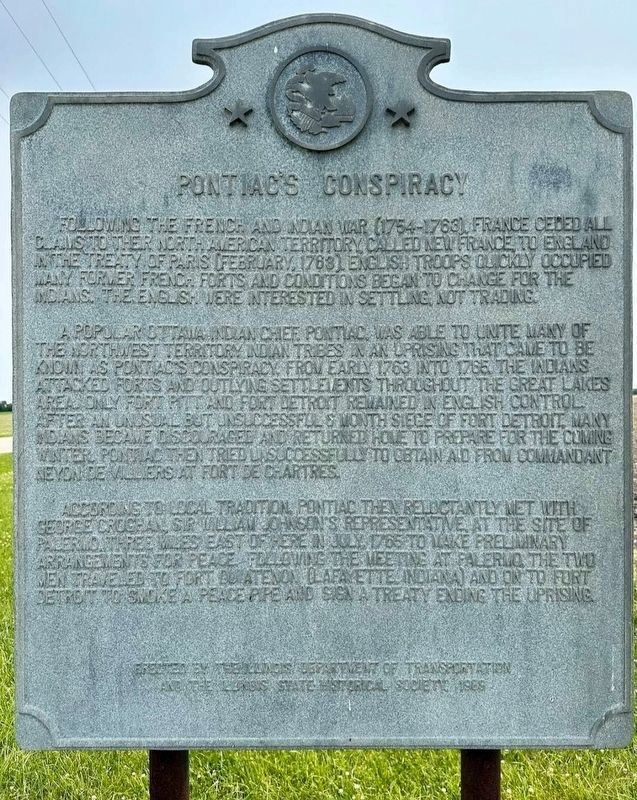 Pontiac's Conspiracy Marker image. Click for full size.
