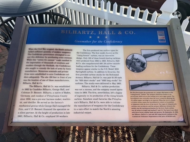 Bilhartz, Hall & Co. Marker. Click for full size. Bilhartz, Hall & Co. Marker image. Click for full size.