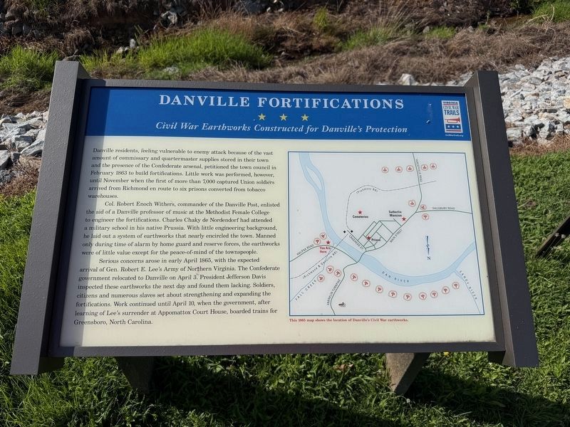 Danville Fortifications Marker. Click for full size. Danville Fortifications Marker image. Click for full size.