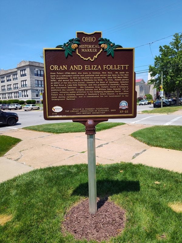 The Follett House / Oran and Eliza Follett Marker image. Click for full size.
