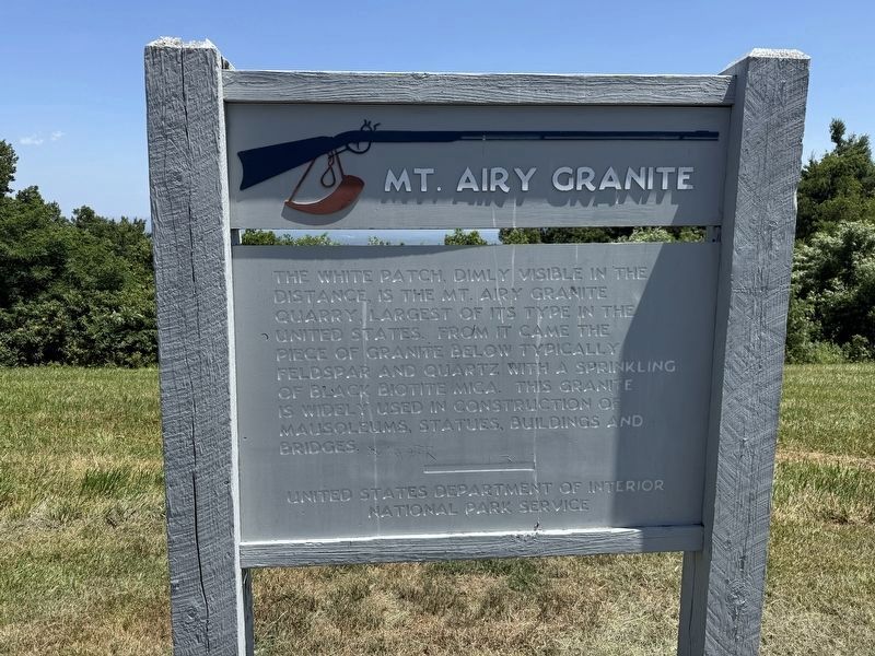 Mt. Airy Granite Marker. Click for full size. Mt. Airy Granite Marker image. Click for full size.