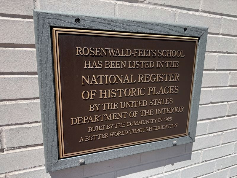 Rosenwald-Felts School Marker. Click for full size. Rosenwald-Felts School Marker image. Click for full size.
