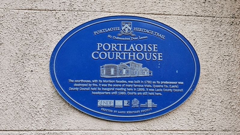 Portlaoise Courthouse Marker. Click for full size. Portlaoise Courthouse Marker image. Click for full size.