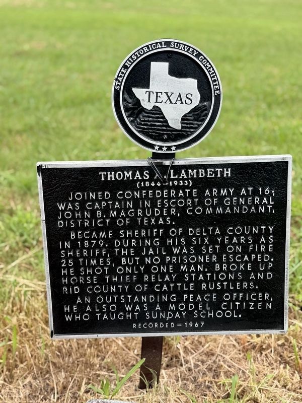 Thomas A. Lambeth Marker image. Click for full size.