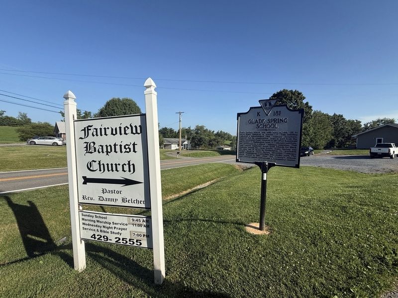 Glade Spring School Marker. Click for full size. Glade Spring School Marker image. Click for full size.