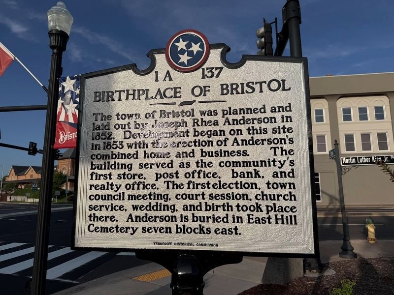 Birthplace of Bristol Marker. Click for full size. Birthplace of Bristol Marker image. Click for full size.