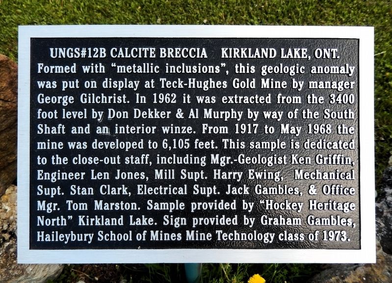 Calcite Breccia Marker. Click for full size. Calcite Breccia Marker image. Click for full size.