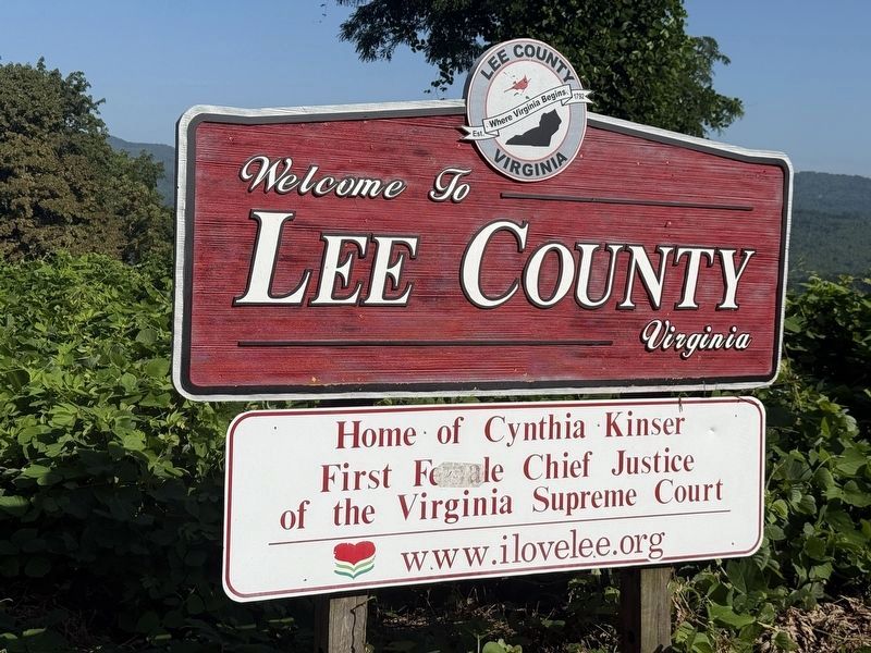 Welcome to Lee County Virginia Marker image. Click for full size.