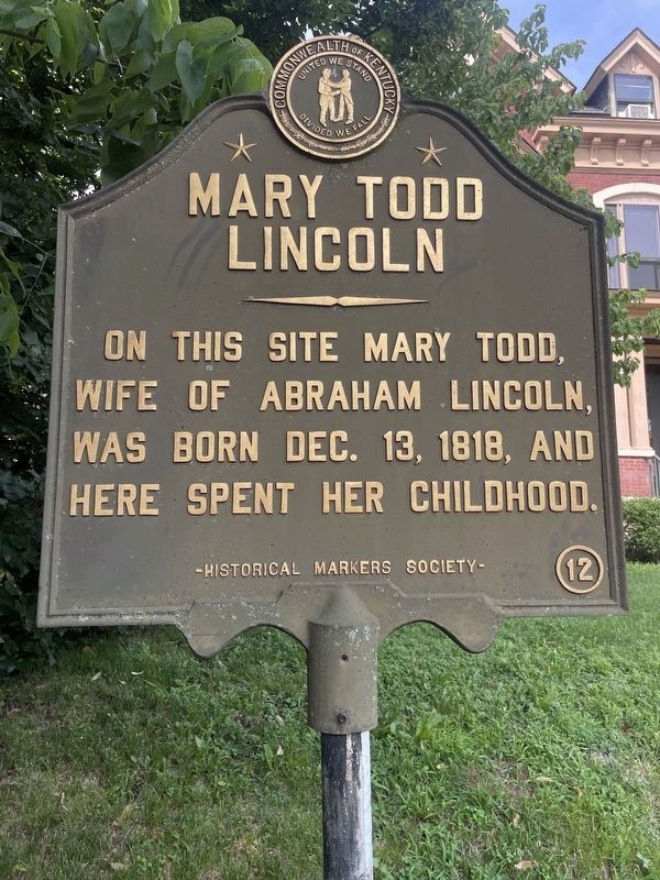 Mary Todd Lincoln Marker image. Click for full size.