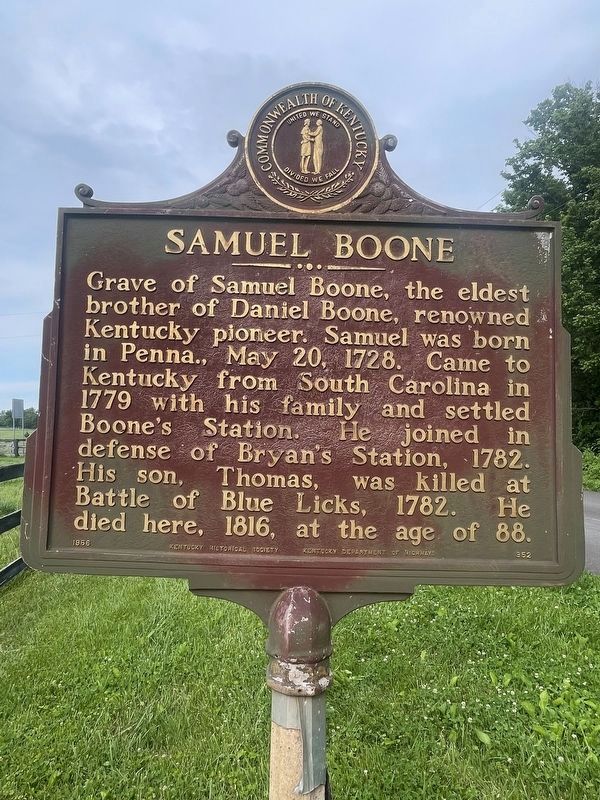 Samuel Boone Marker. Click for full size. Samuel Boone Marker image. Click for full size.